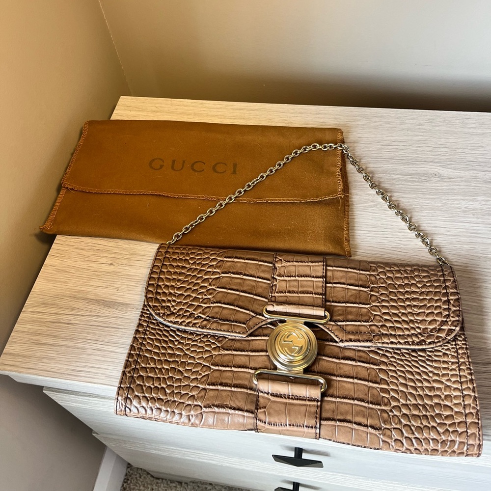 GUCCI Crocodile Skin Purse